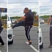 Agresora na dálnici zastavila až namířená pistole