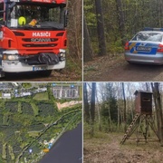 Záchranná akce v lese u Borské přehrady