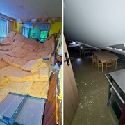 V mateřské škole se zřítil strop v jedné ze tříd