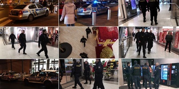 Panika a policejní manévry v Plaze