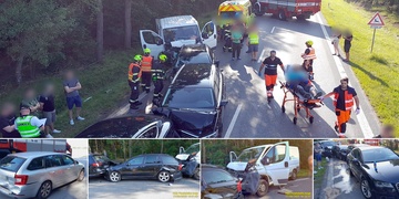Hromadná dopravní nehoda uzavřela hlavní tah z Plzně do Karlových Varů