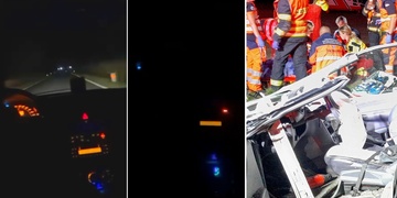 Velmi vážná nehoda - mladý řidič jel po okresce 120 a během toho zřejmě pro zábavu vypínal světla