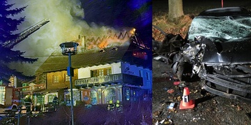 Perná noc záchranných složek - opilé řidičky i dva velké požáry