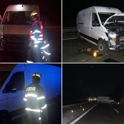 Havárie dodávky zablokovala dálnici D5