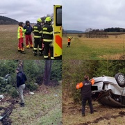 U vážné dopravní nehody přistával vrtulník LZS
