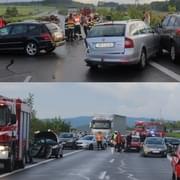 Hromadná nehoda 13 vozidel uzavřela D5 -  + 