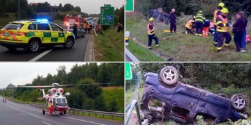 Nepřipoutaný spolujezdec vyletěl z kutálejícího se auta