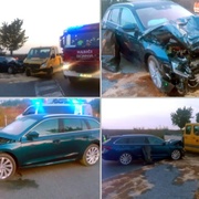 Střet dodávky a osobního vozu u Plzně