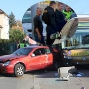 Těžce opilý Ukrajinec smetl zastávku a narazil do trolejbusu