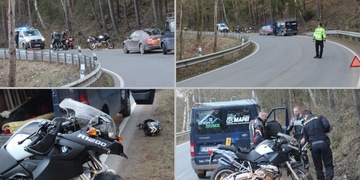 Havárie motorkáře se zraněním