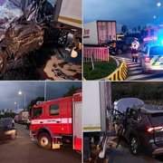 Vážná nehoda na sjezdu z dálnice D5