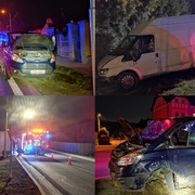 Střet dvou protijedoucích dodávek - jeden z řidičů nadýchal více než čtyři promile