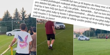 Na fotbalové hřiště vjel autem, a když ho chtěli vyhnat, začal kolem sebe střílet z plynovky