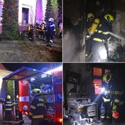 Při nočním požáru byli zraněni dva lidé