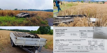 Kdosi se u Nezbavětic na poli zbavil půl tuny eternitu -  obec nabízí finanční odměnu za jeho dopadení