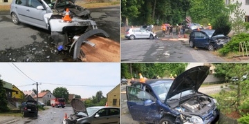 Čelní střet v křižovatce