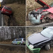 Střet vozů u Plzně, na místě dva zranění