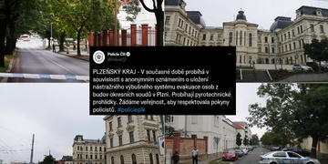 Anonymní oznámení spustilo evakuaci soudů