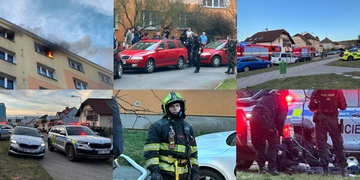 Rozsáhlý požár bytu na Doubravce, na místě probíhá resuscitace obyvatelky a jsou i policisté nadýchaní zplodin hoření
