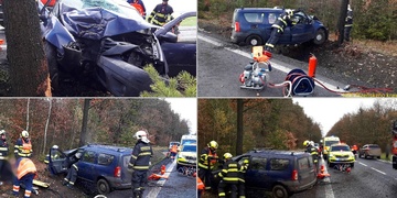 Střet dvou aut, na místě zasahují všechny složky IZS