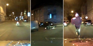 Zfetovaný motorkář bez řidičáku se nejprve snažil policejní hlídce ujet a po nehodě i utéct