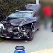 Střet osobního vozu s vlakem